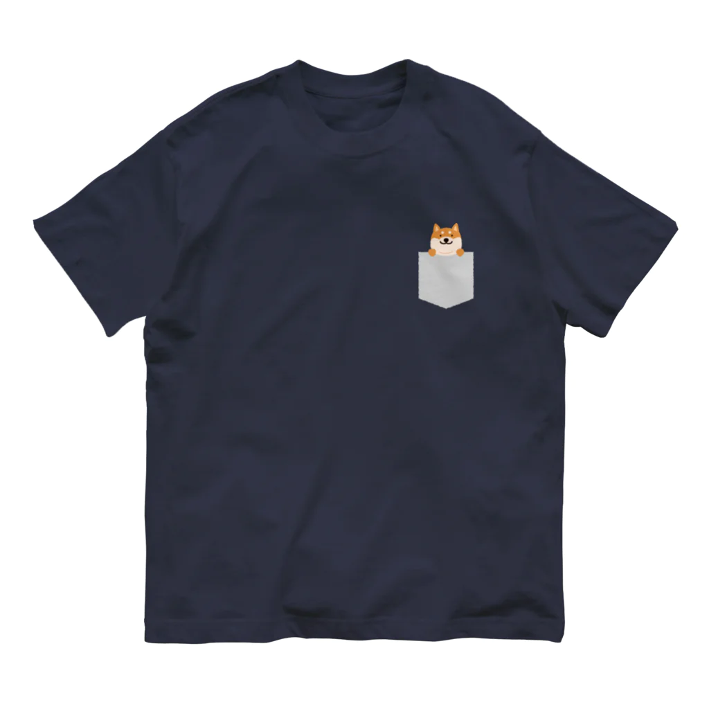 しばじるしデザインのひょっこり柴犬 オーガニックコットンTシャツ