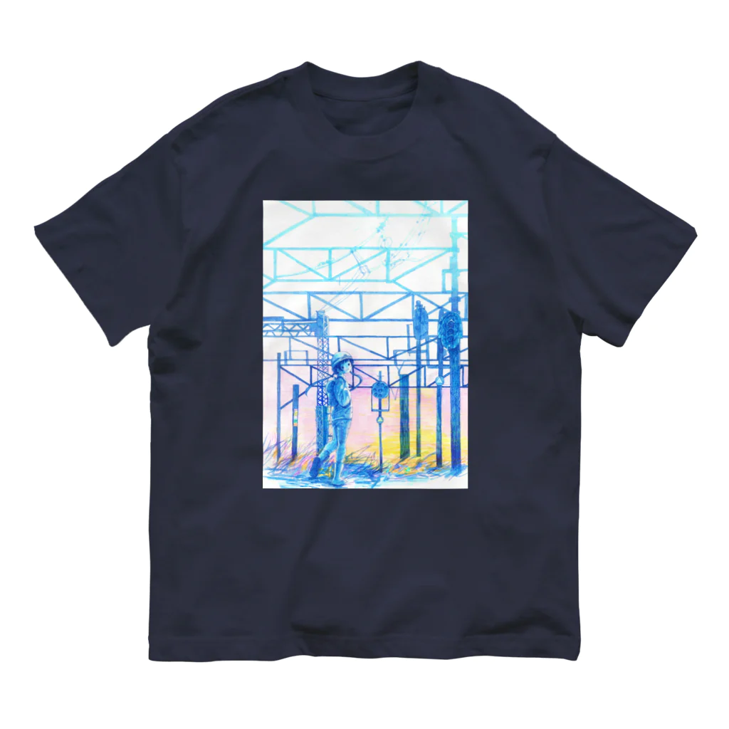 新商品PTオリジナルショップの矢ヶ崎第一閉そく信号機(碓氷線) Organic Cotton T-Shirt