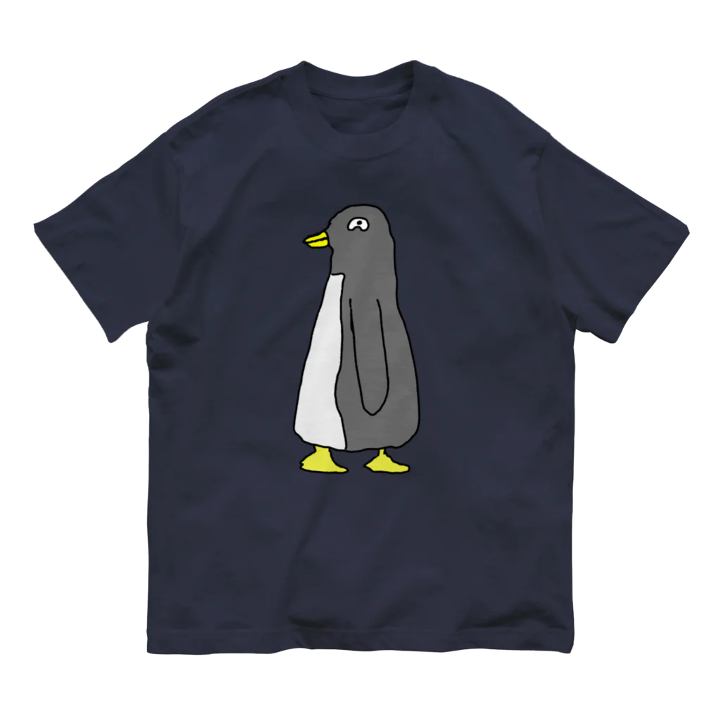 マクマク屋のお絵かきのペンギンのPENGIN！ オーガニックコットンTシャツ