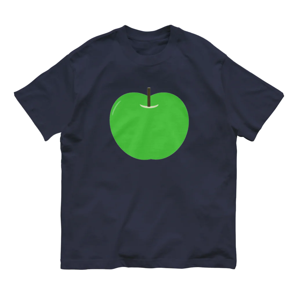 KANON21の大きな青りんご Organic Cotton T-Shirt