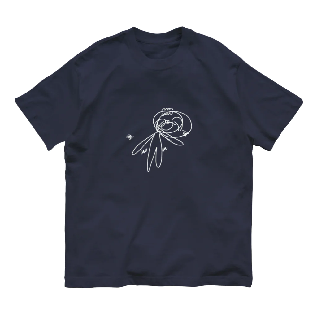 北沢よがの目隠しして描いたぺれぞう（しろ） Organic Cotton T-Shirt