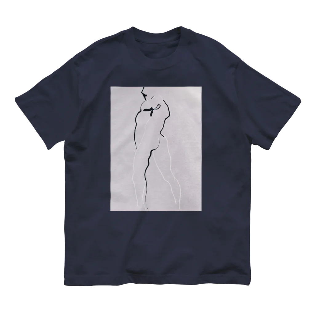 CAUCのabstract inked memory Organic Cotton T-Shirt