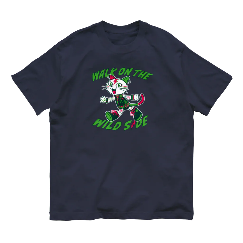 LONESOME TYPE ススのパンク猫 オーガニックコットンTシャツ