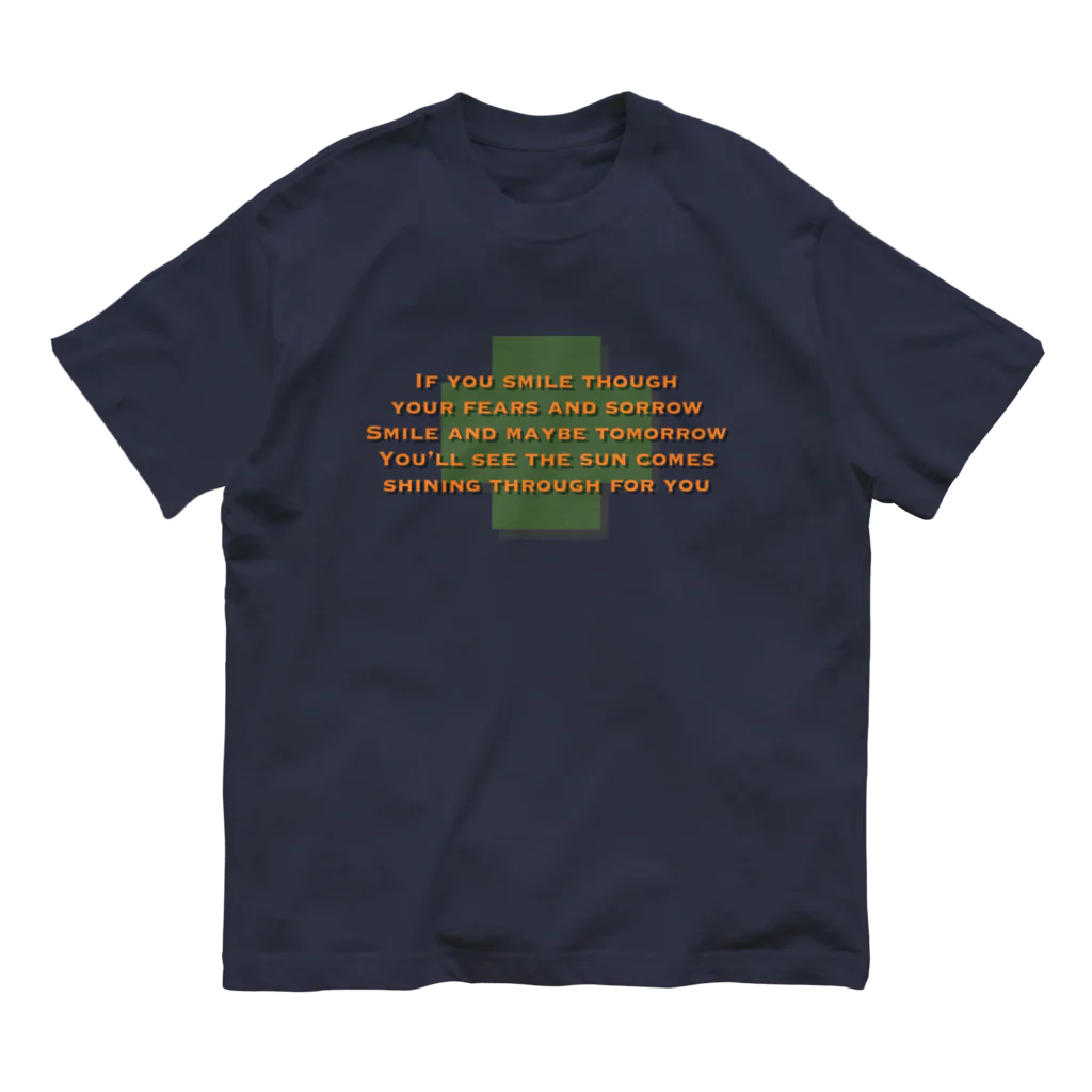 Phobby MeleのSmile for you＃Green オーガニックコットンTシャツ