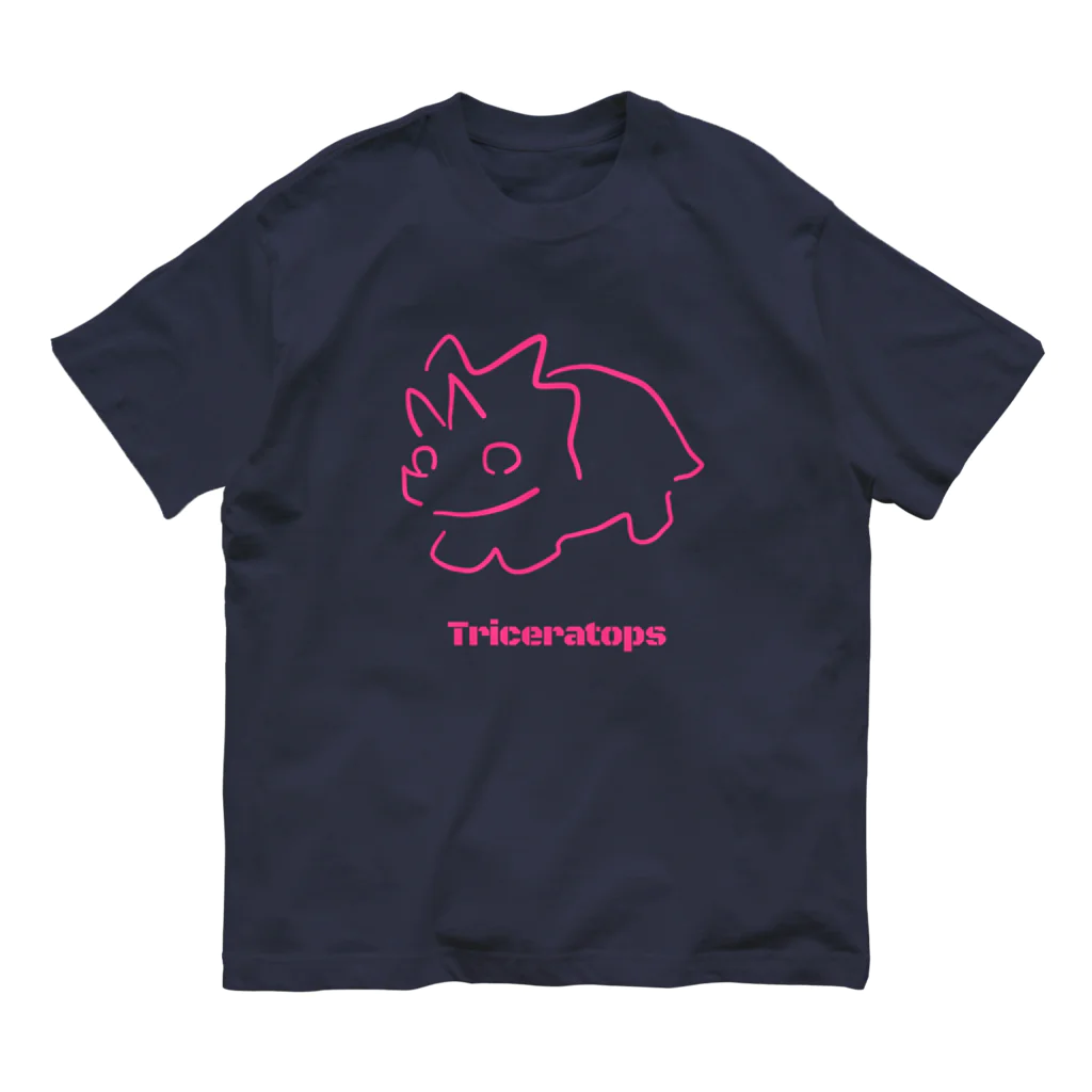 Phobby Meleのトリケラトプス オーガニックコットンTシャツ