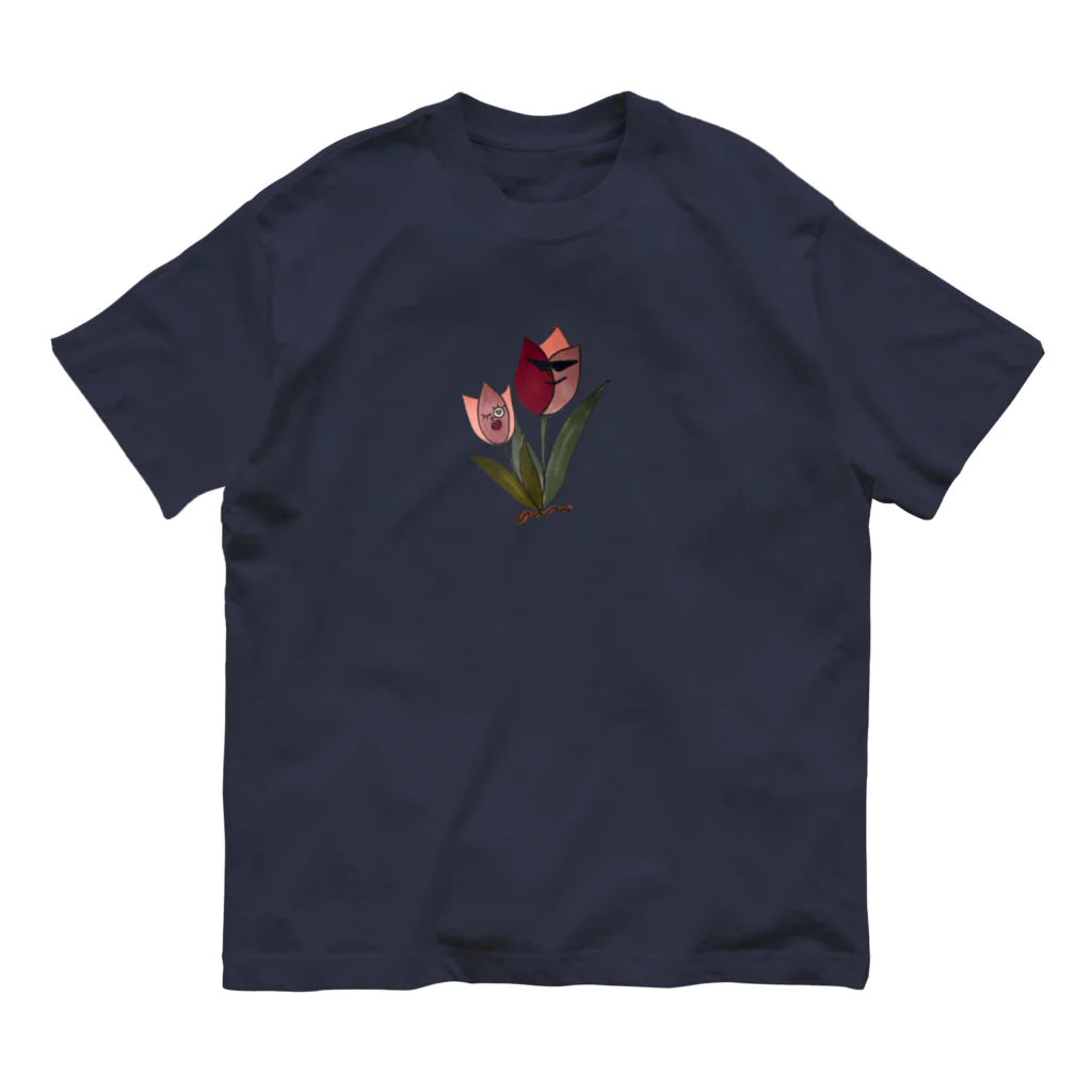 God²agのチューリップ夫婦 Organic Cotton T-Shirt