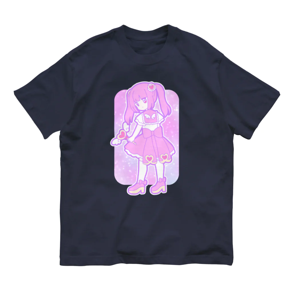 かわいいもののおみせ　いそぎんちゃくのゆめかわ魔法少女ちゃん オーガニックコットンTシャツ