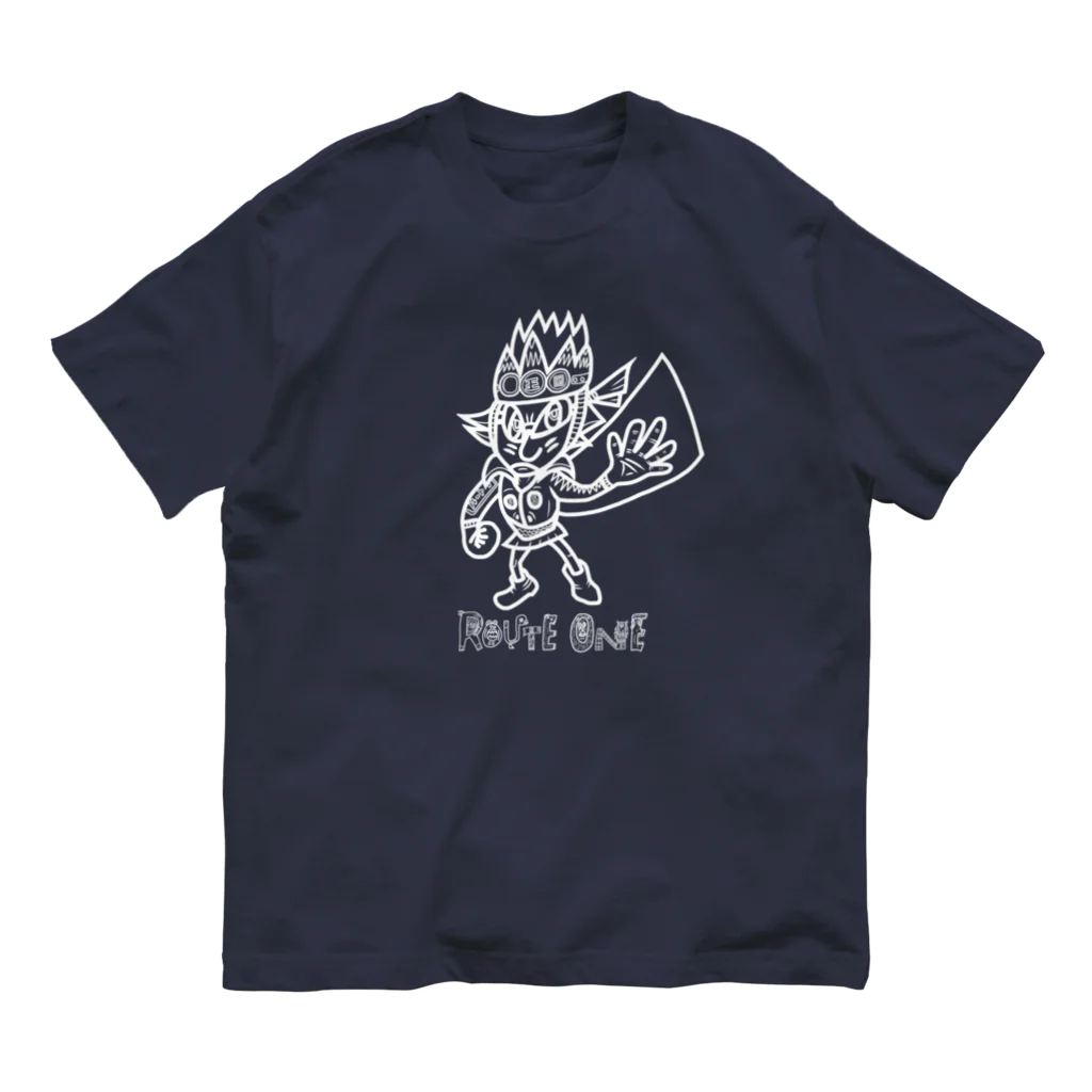 oekaki/ROUTE ONEの地王★天魔くん オーガニックコットンTシャツ