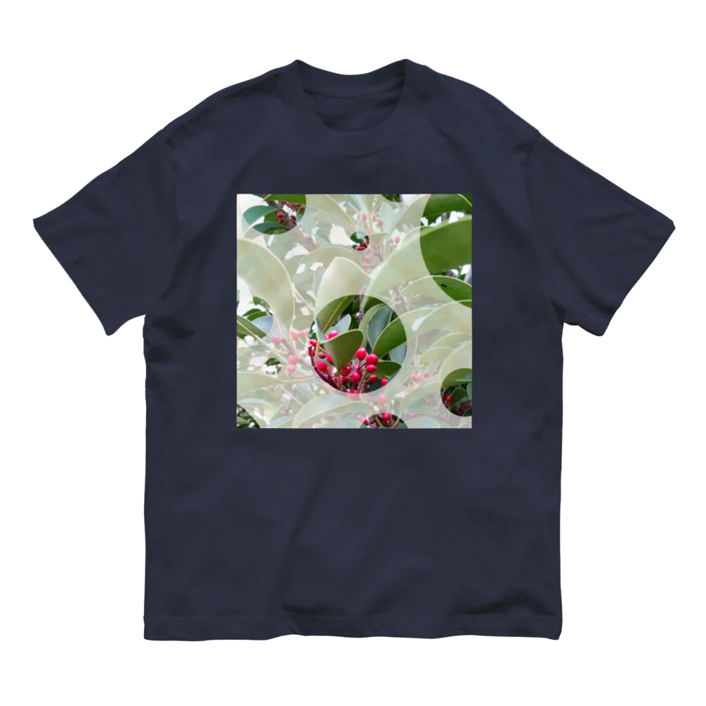 Lily bird（リリーバード）のピラカンサス（？）photo 正方形 Organic Cotton T-Shirt