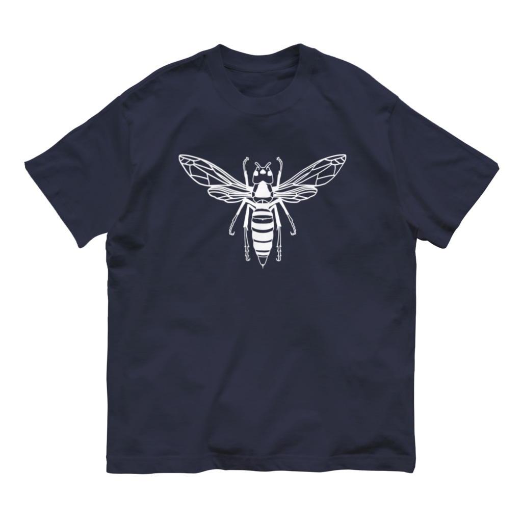 Alba spinaのドクロスペードの蜂 濃色生地 Organic Cotton T-Shirt