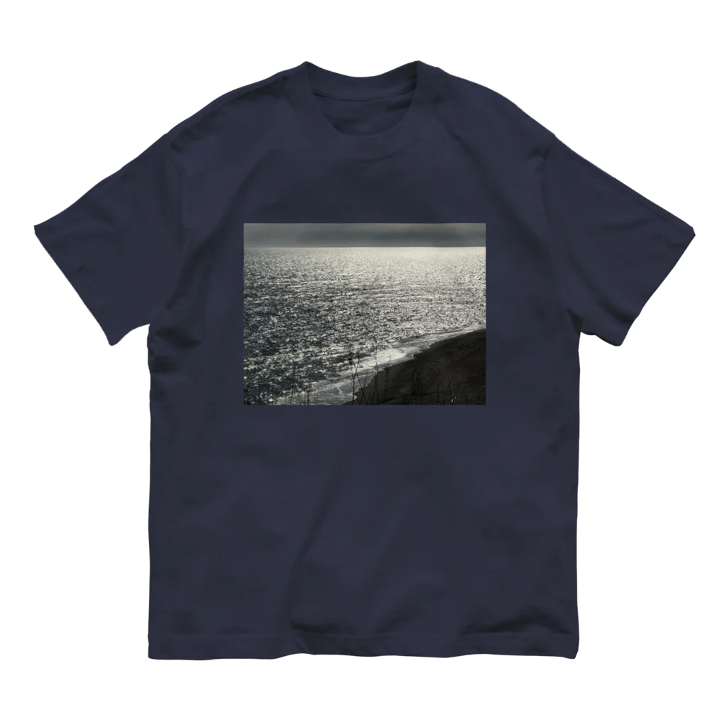 空屋　sorayakusakaの202004241513000　銀の海岸線 Organic Cotton T-Shirt