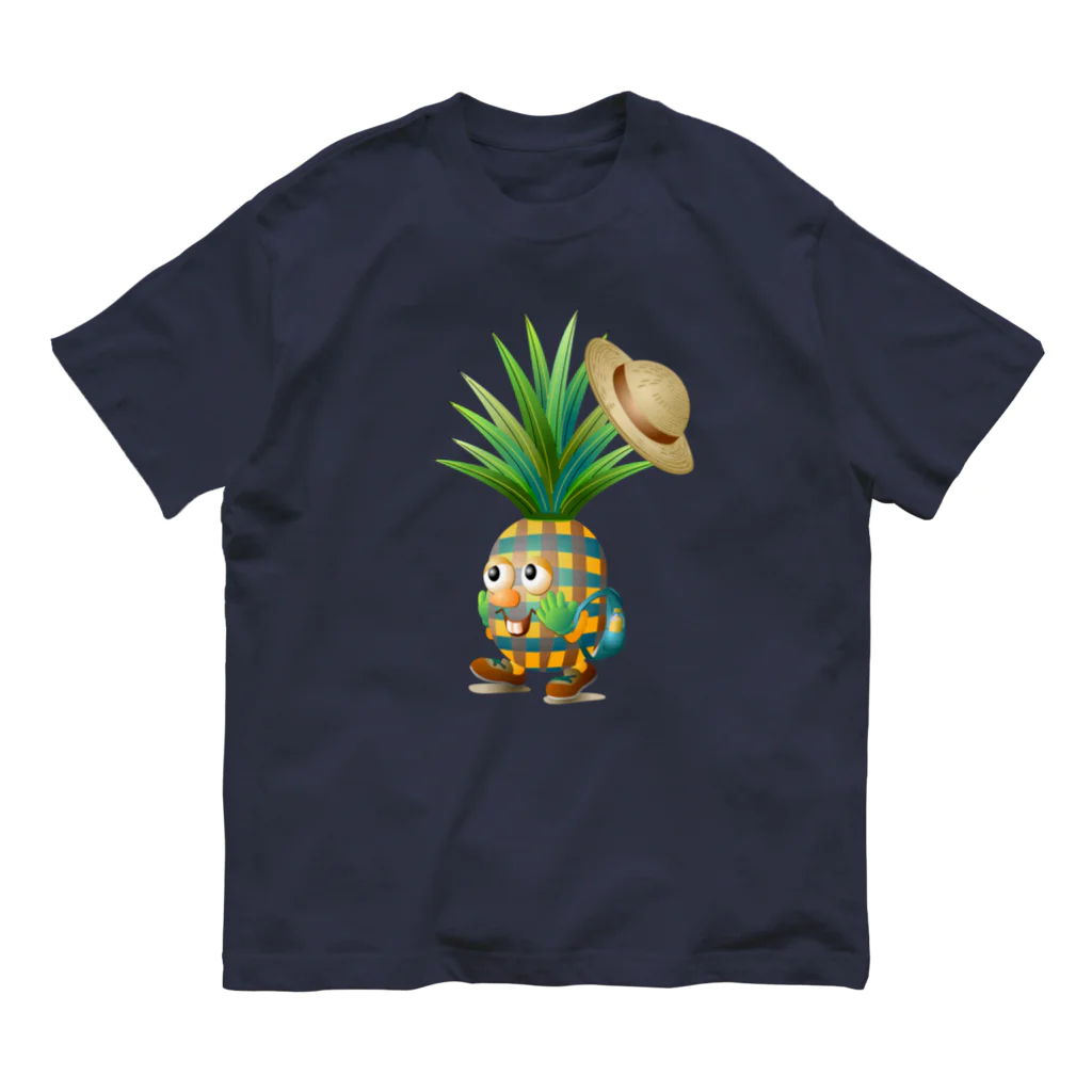 yuccoloのピクニックパイン君 Organic Cotton T-Shirt