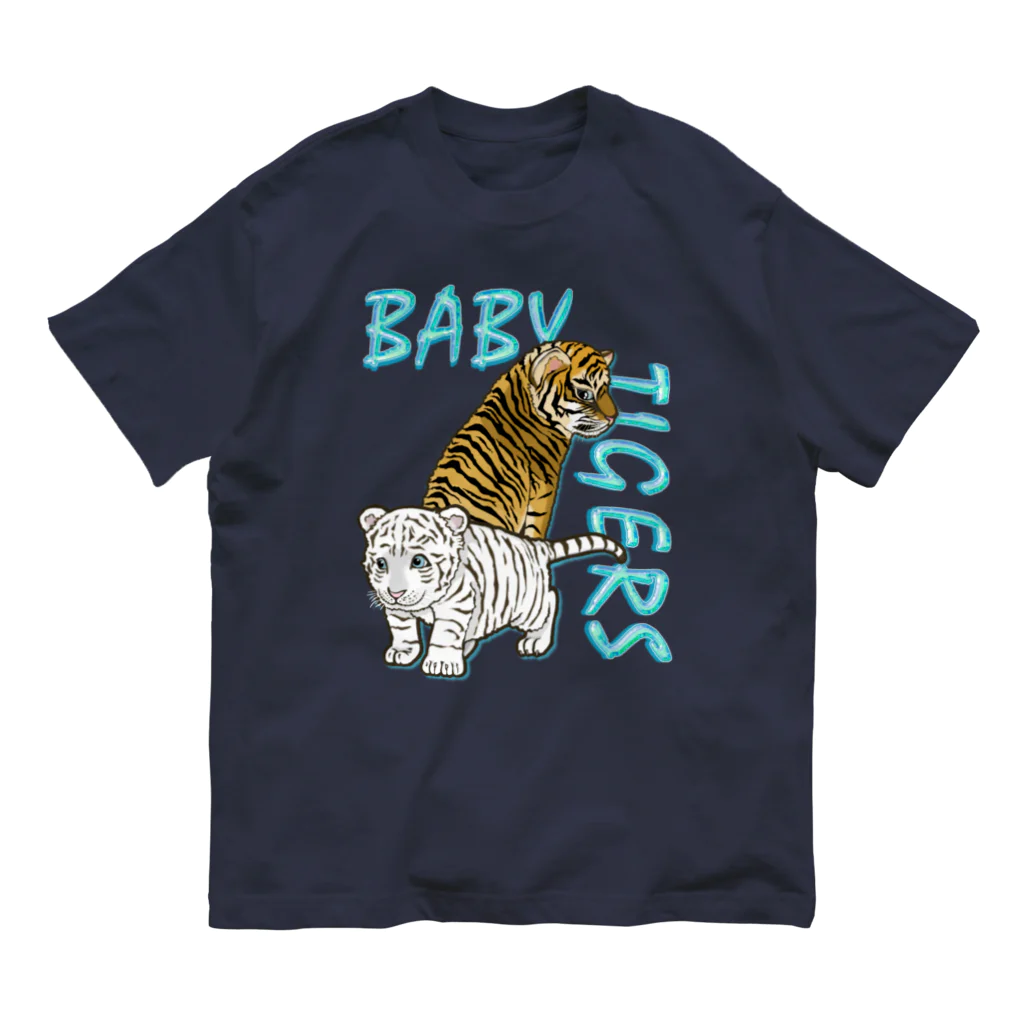LalaHangeulのBABY TIGERS オーガニックコットンTシャツ