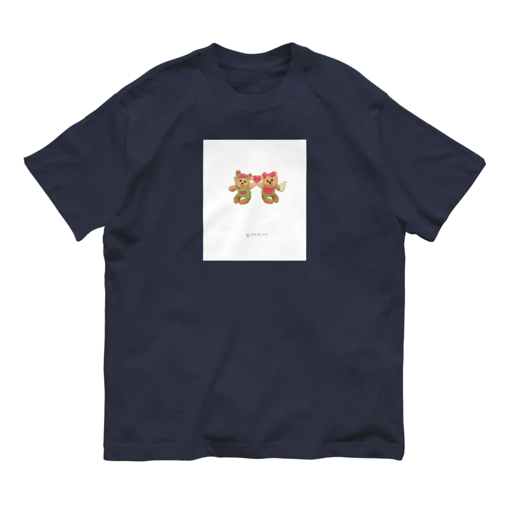 mmm.oe /モエモエモエ雑貨店の🍉と🧸🧸 Organic Cotton T-Shirt