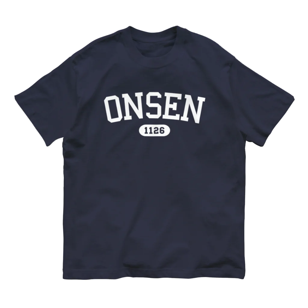 温泉グッズ@ブーさんとキリンの生活のONSEN 1126（ホワイト） Organic Cotton T-Shirt