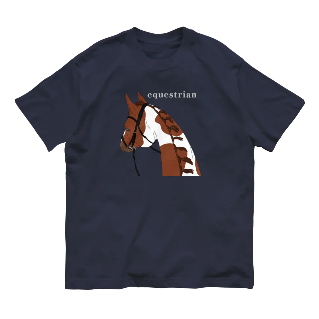 SHIROFUNE_mooooのequestrian  オーガニックコットンTシャツ