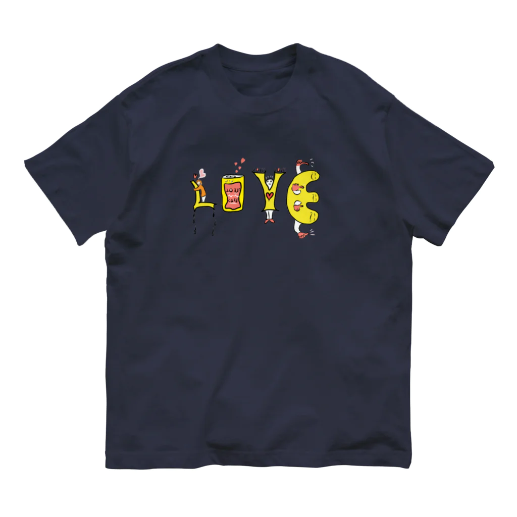 24時間ものがたりのLove オーガニックコットンTシャツ