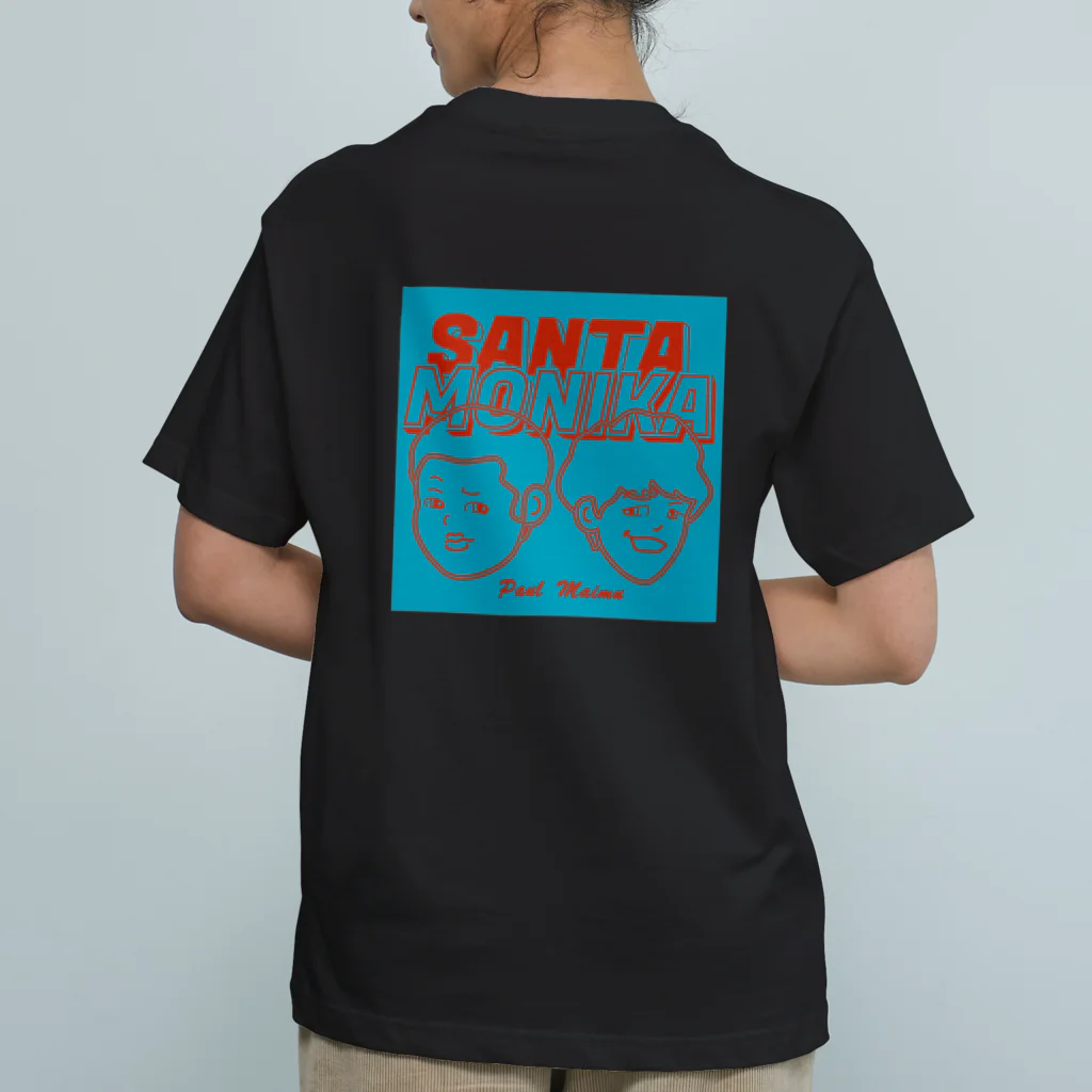 サンタモニカ　マイムのSANTAMONIKA ブルー オーガニックコットンTシャツ