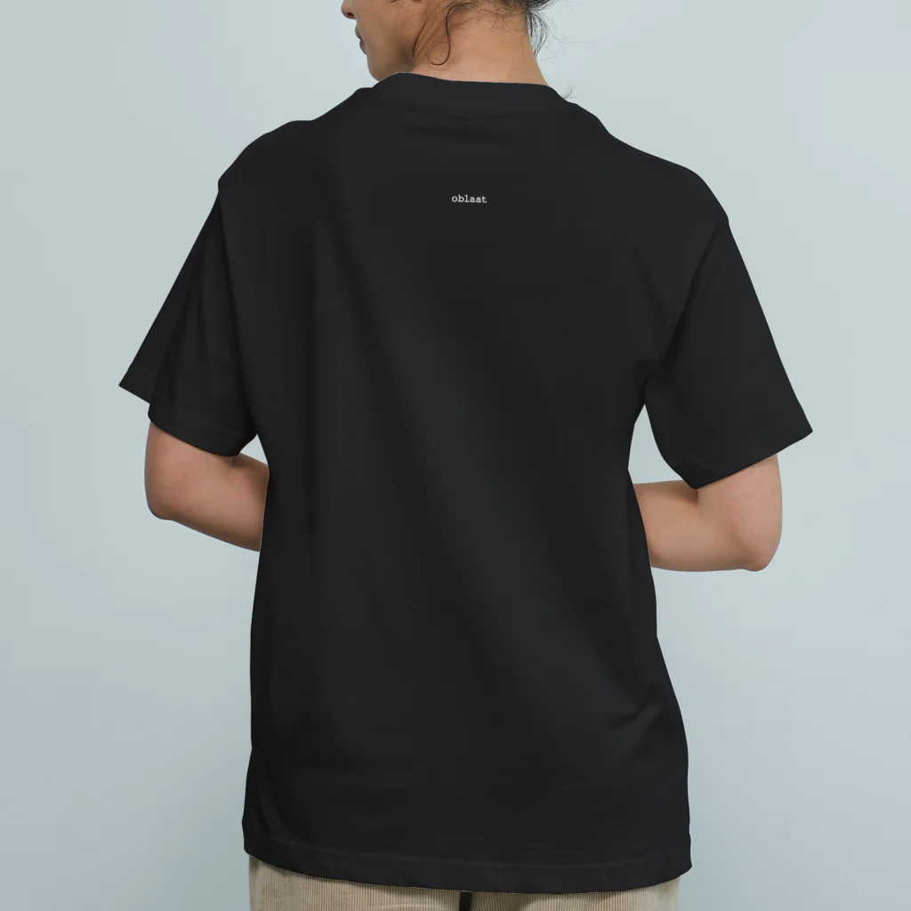 オブラートの色んなやつの店のoblaatシンプル白ロゴ オーガニックコットンTシャツ