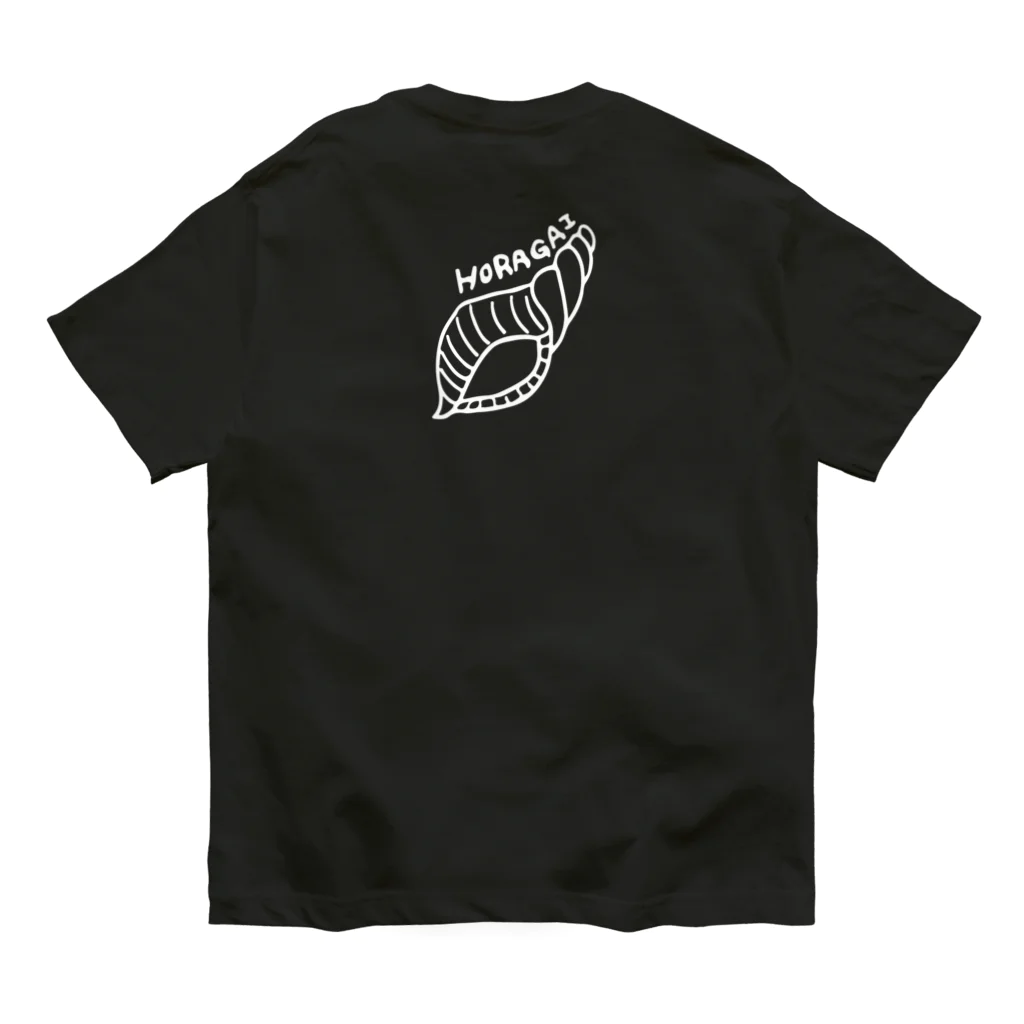 エリアシ刈り上げタイショップのHORAGAI SHIRO オーガニックコットンTシャツ