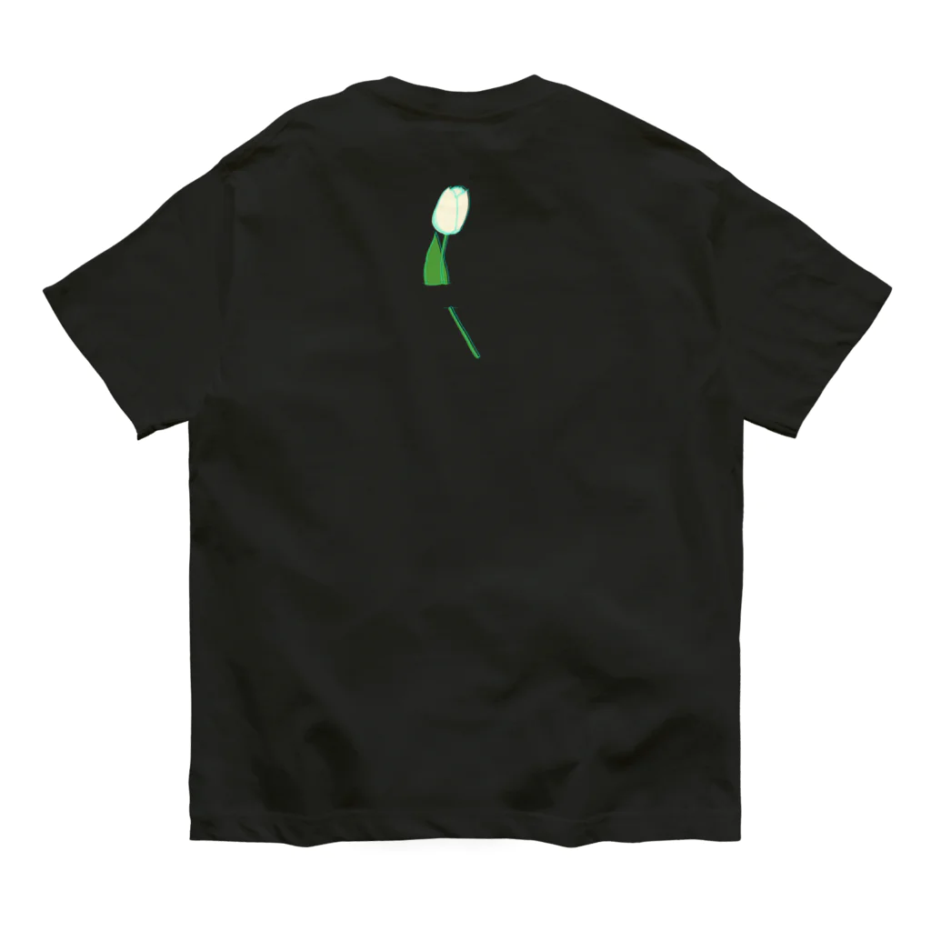 #midnatsuyasumi のえびら　チューリップ（濃色向け） オーガニックコットンTシャツ