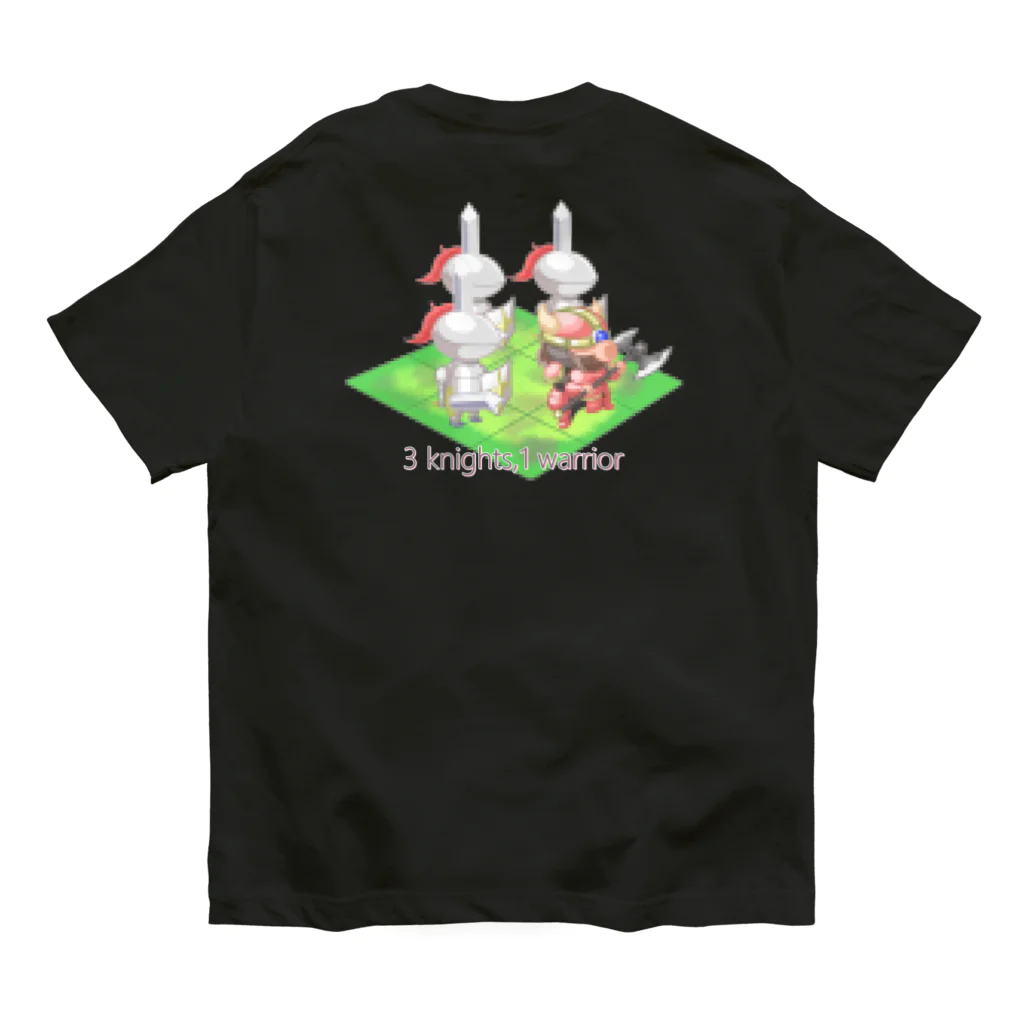 アルカナマイル SUZURI店 (高橋マイル)元ネコマイル店の3 knights,1 warrior(English ver.) Organic Cotton T-Shirt