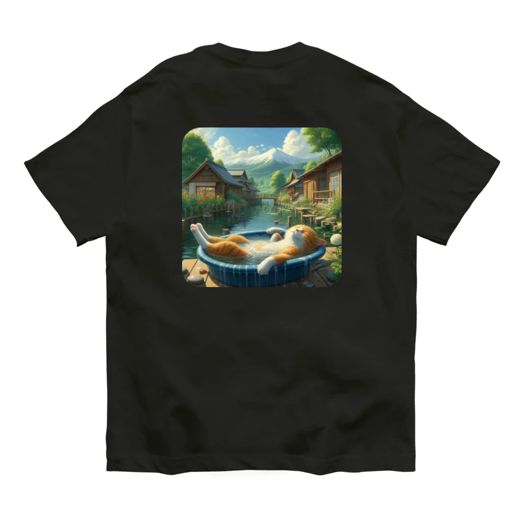 ニャーちゃんショップの眠りネコ オーガニックコットンTシャツ