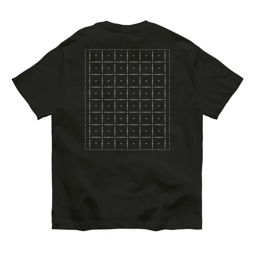 うさぎの両面方眼2520x2992濃色用 オーガニックコットンTシャツ