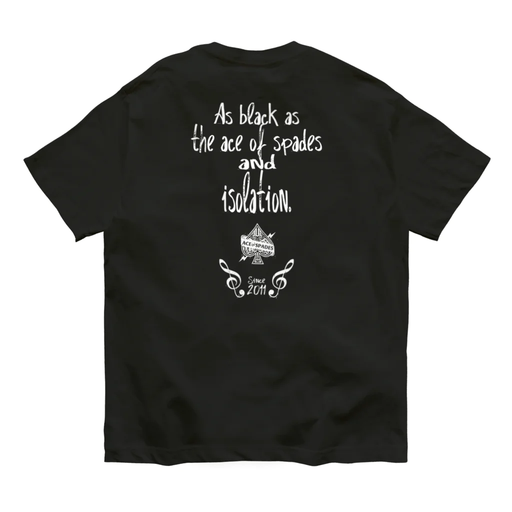 TICK_Deのspade and black オーガニックコットンTシャツ