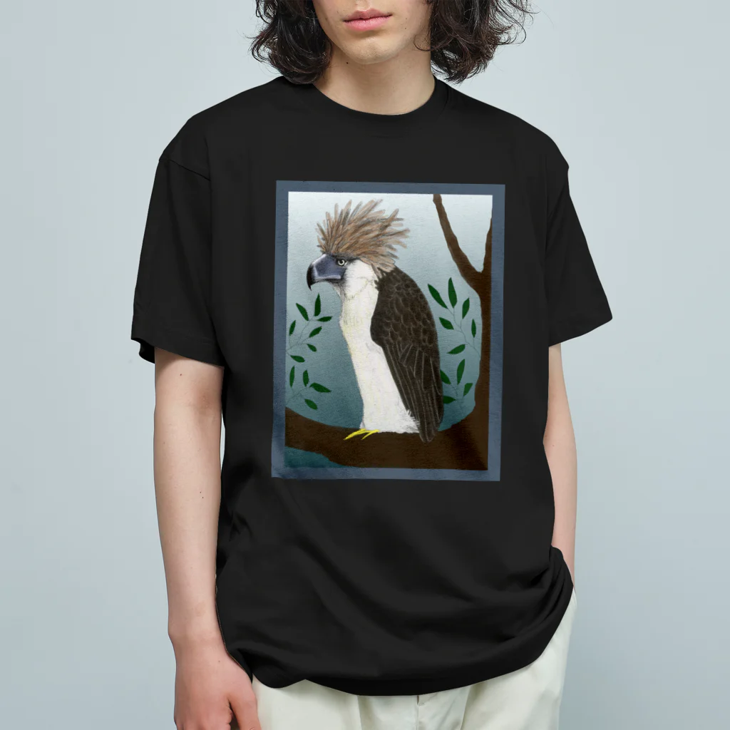 Sea of Grassの遠くを見るフィリピンワシ オーガニックコットンTシャツ