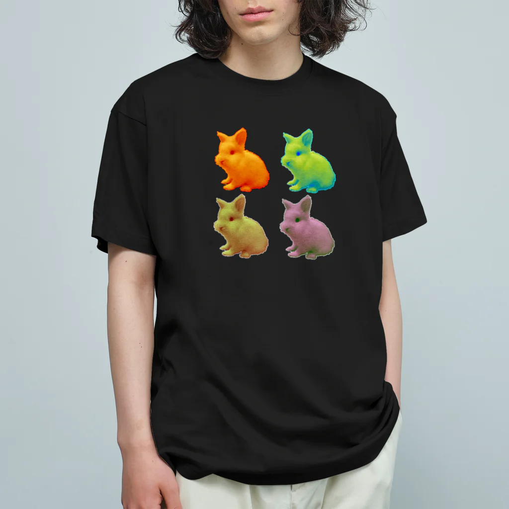 駿(ハヤオ)だけどモヤオのクアトロモヤ オーガニックコットンTシャツ