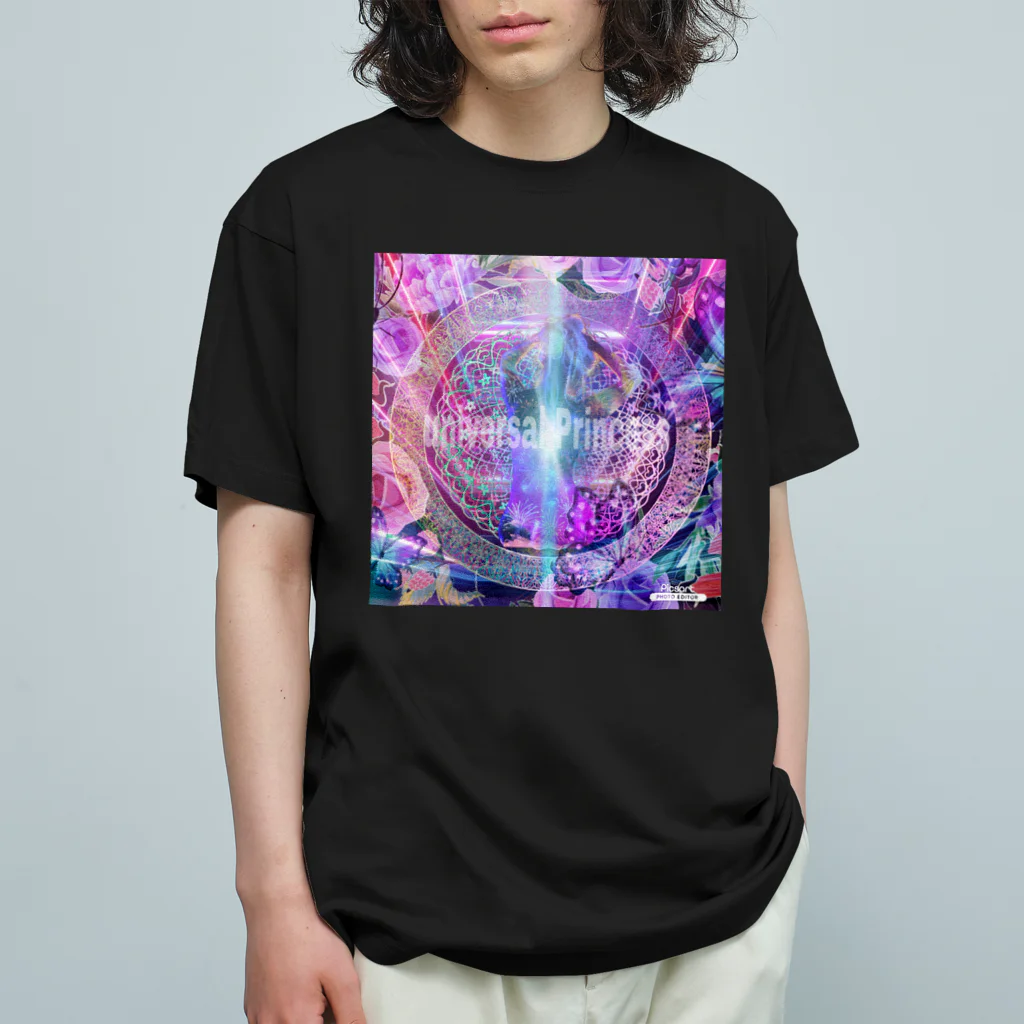 💖宇宙整体♪🌈♪こころからだチャンネル♪💖のuniversal Princess 曼荼羅 オーガニックコットンTシャツ