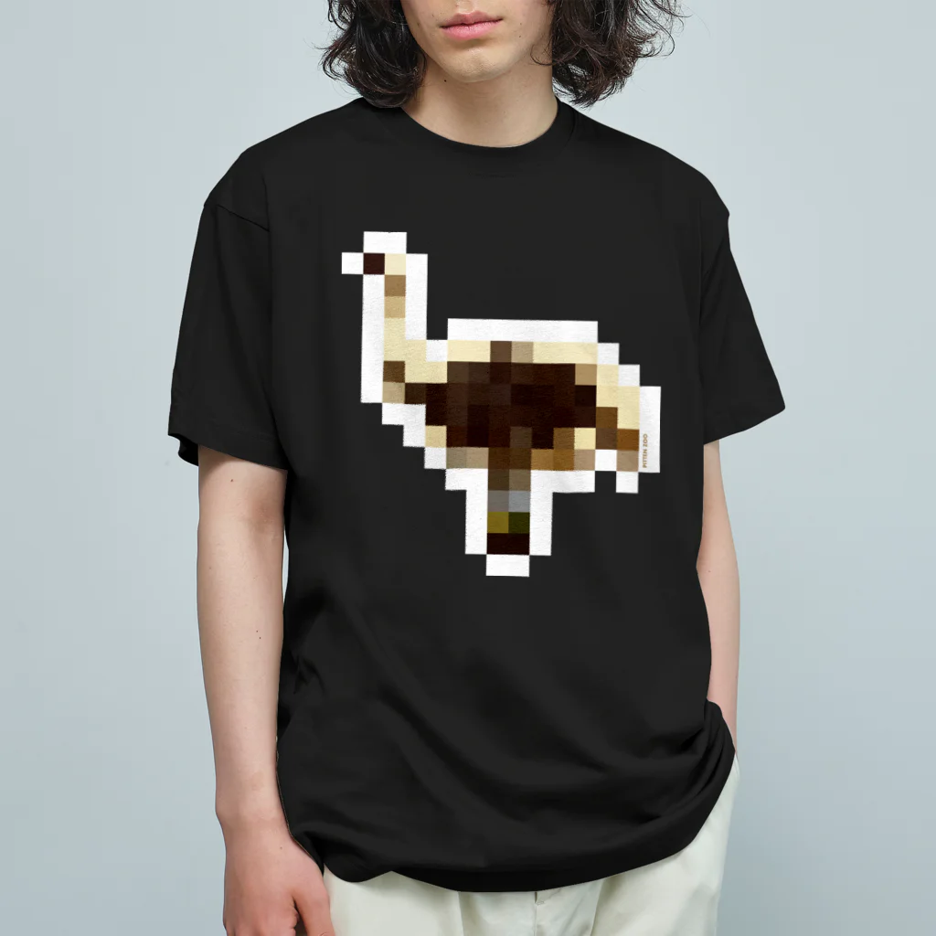 PITTEN PRODUCTSのPIXEL_ANIMAL_09(OSTRICH) オーガニックコットンTシャツ