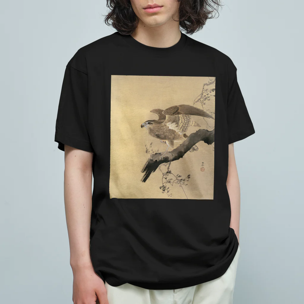 MUGEN ARTの小原古邨　鷹　Ohara Koson / Falcon Organic Cotton T-Shirt