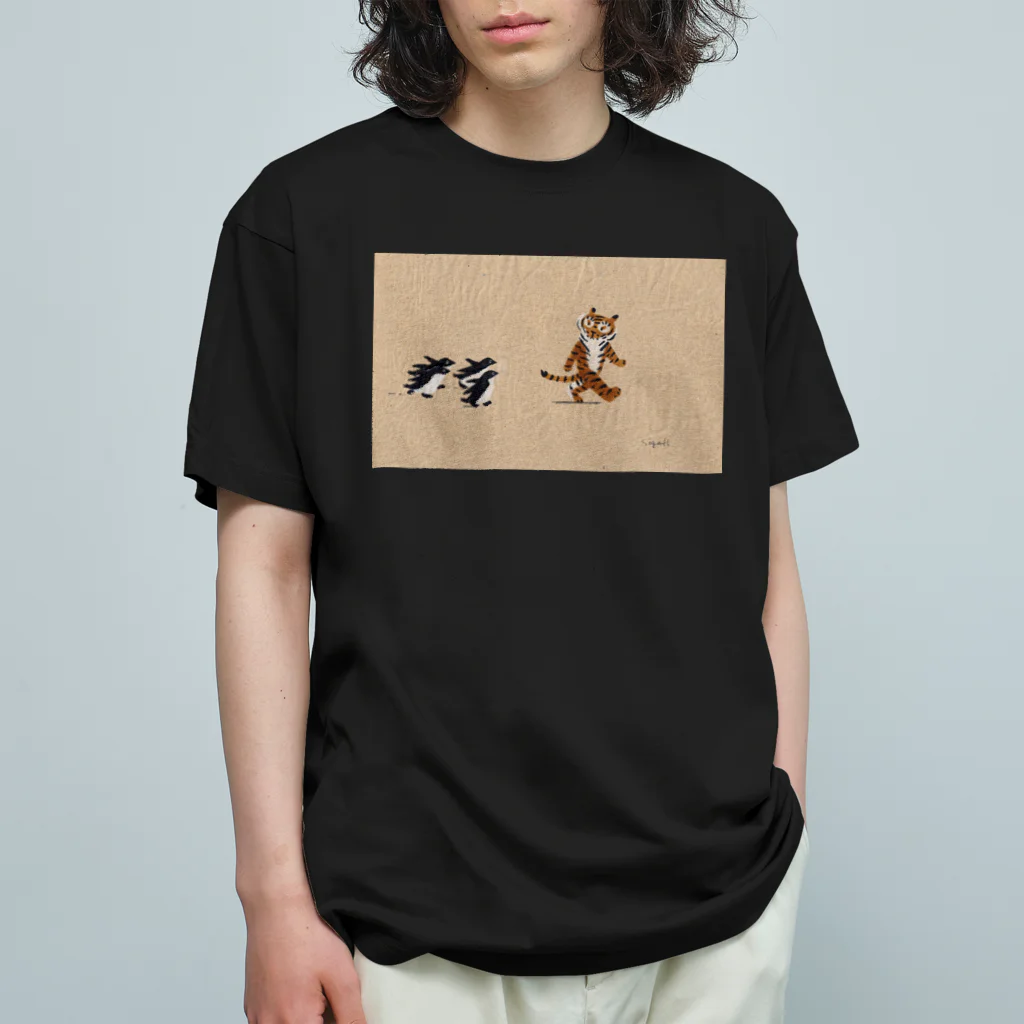 segasworksのトラちゃんとペンギンたち オーガニックコットンTシャツ