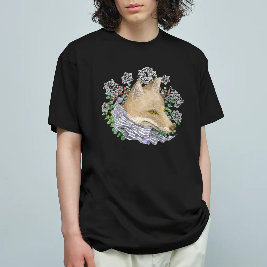 ラビッシュアートの月夜の獣：キツネの主人公 Organic Cotton T-Shirt