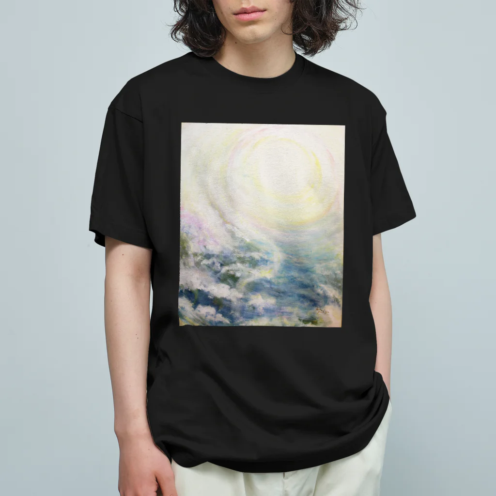 空間ペインター芳賀健太の絵画Tシャツ「towards the light」 オーガニックコットンTシャツ