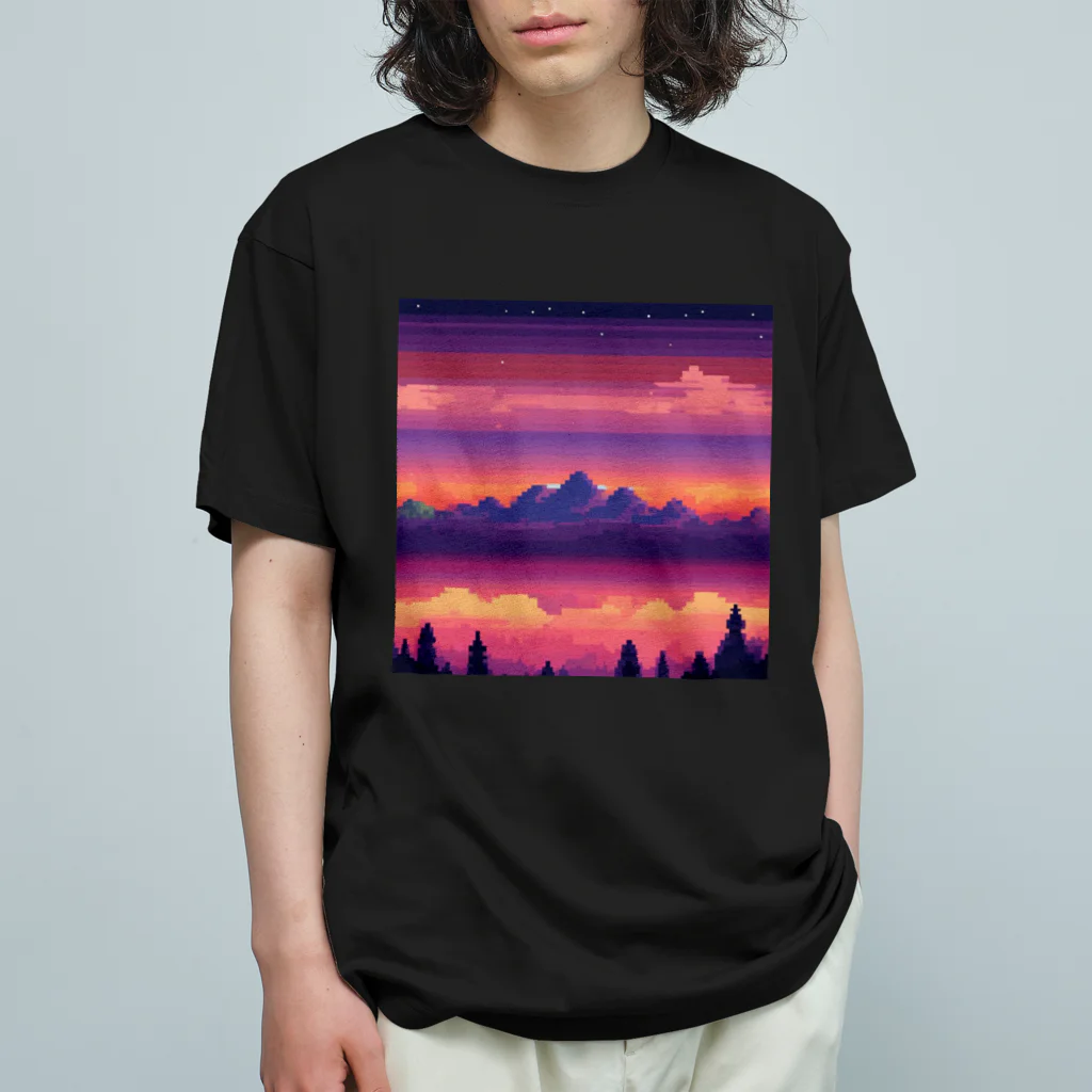 ILATの霞美山＠ピクセルアート オーガニックコットンTシャツ
