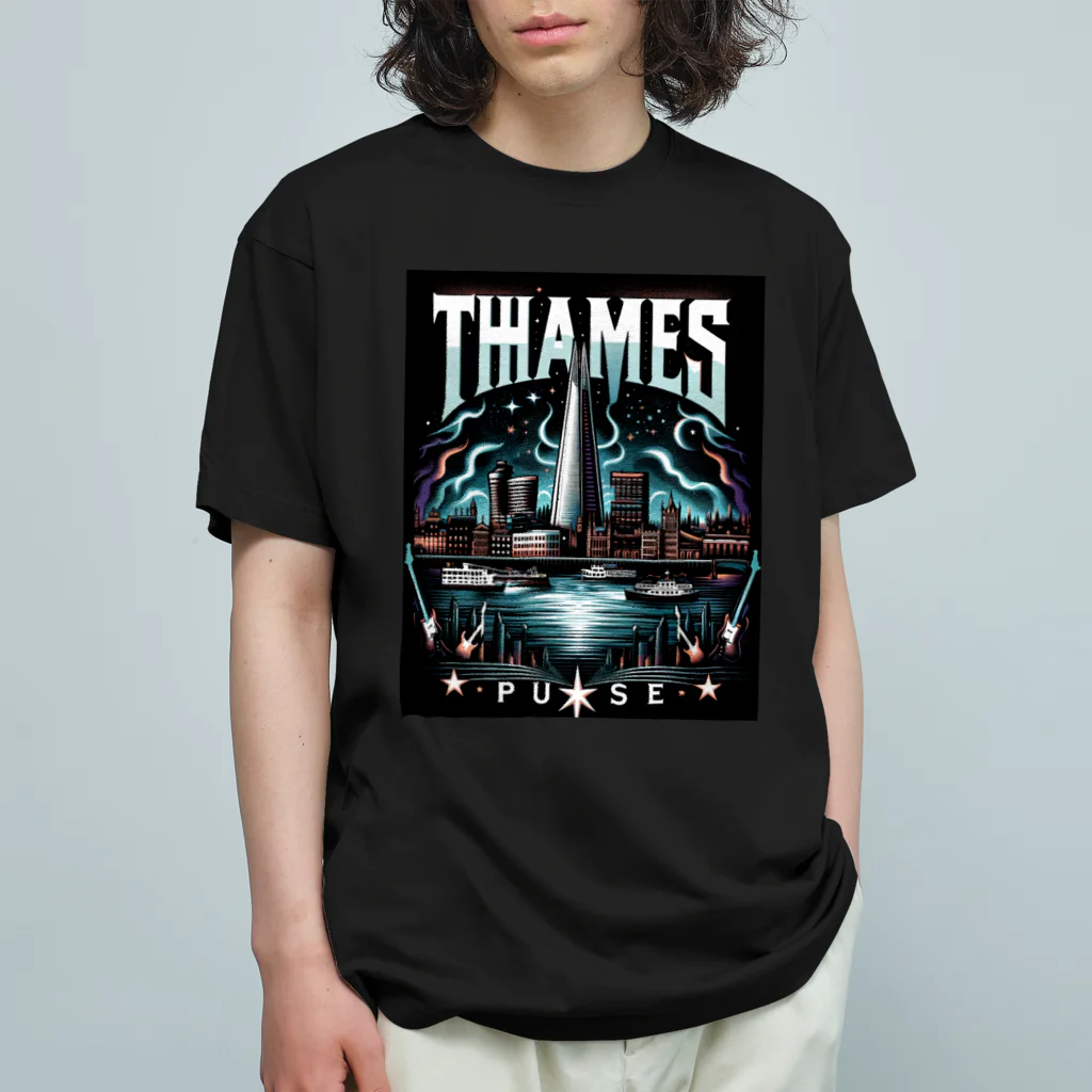 FAKE ARTIST ～架空アーティストグッズ～のThames Pulse Organic Cotton T-Shirt