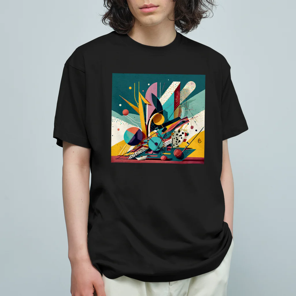 のんびりアート工房のガラクタアート オーガニックコットンTシャツ