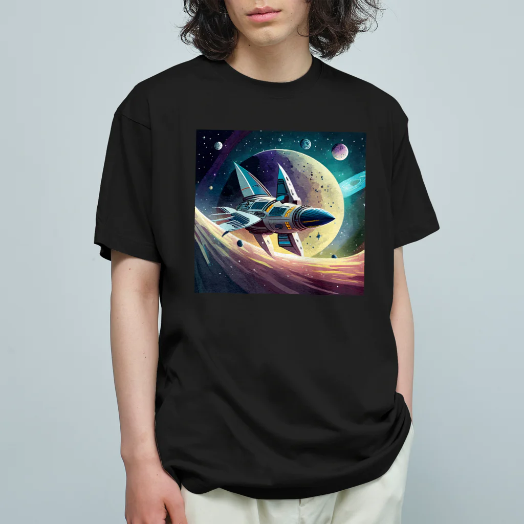 のんびりアート工房の宇宙風 オーガニックコットンTシャツ