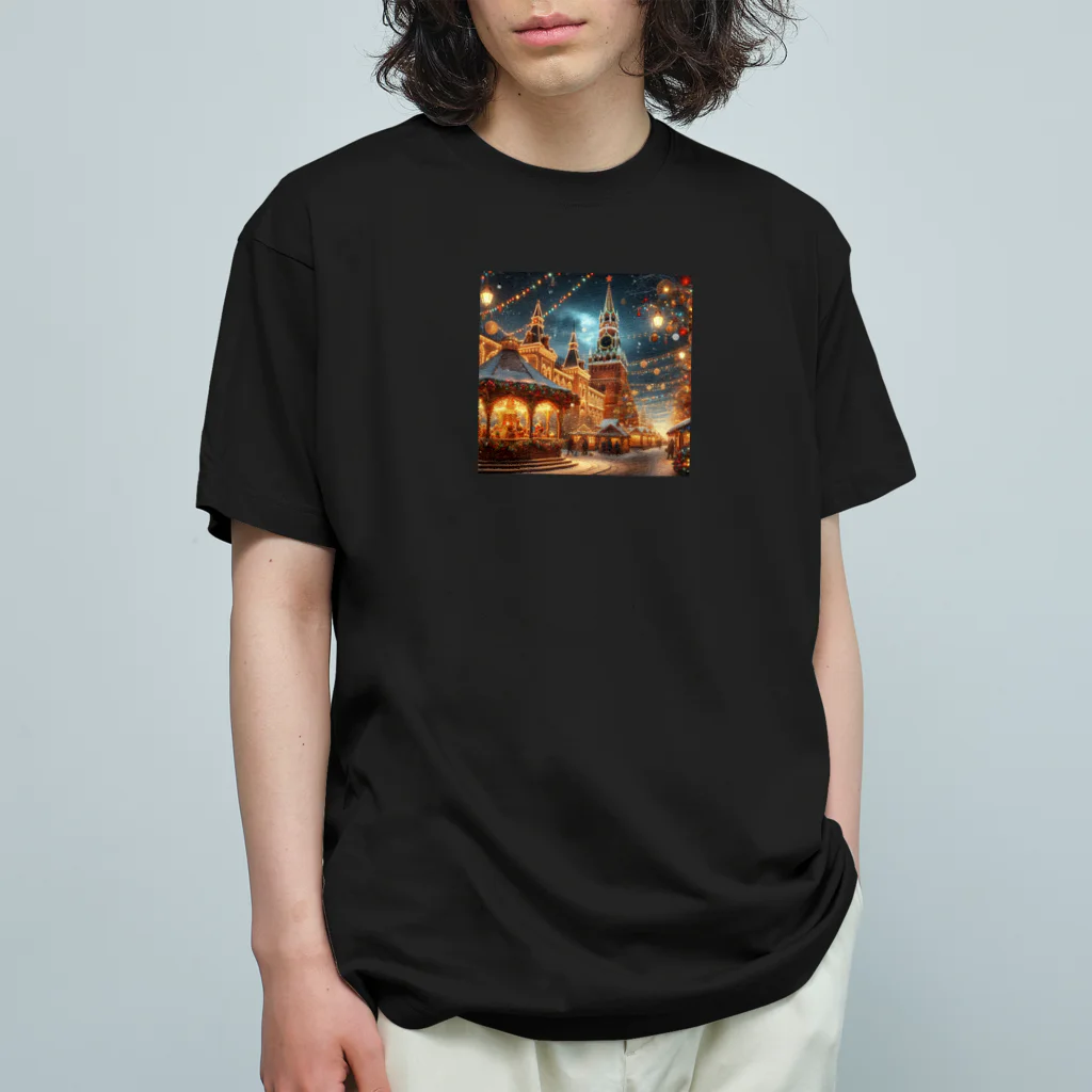 終わらない夢🌈の美しいイルミネーション✨の夜景✨ オーガニックコットンTシャツ