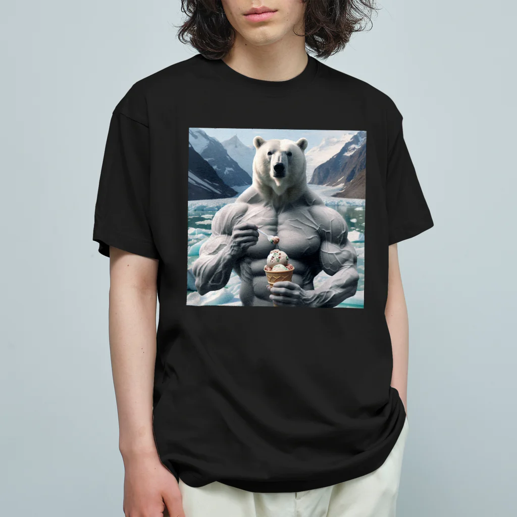 george-weblogの白クマッチョ Organic Cotton T-Shirt