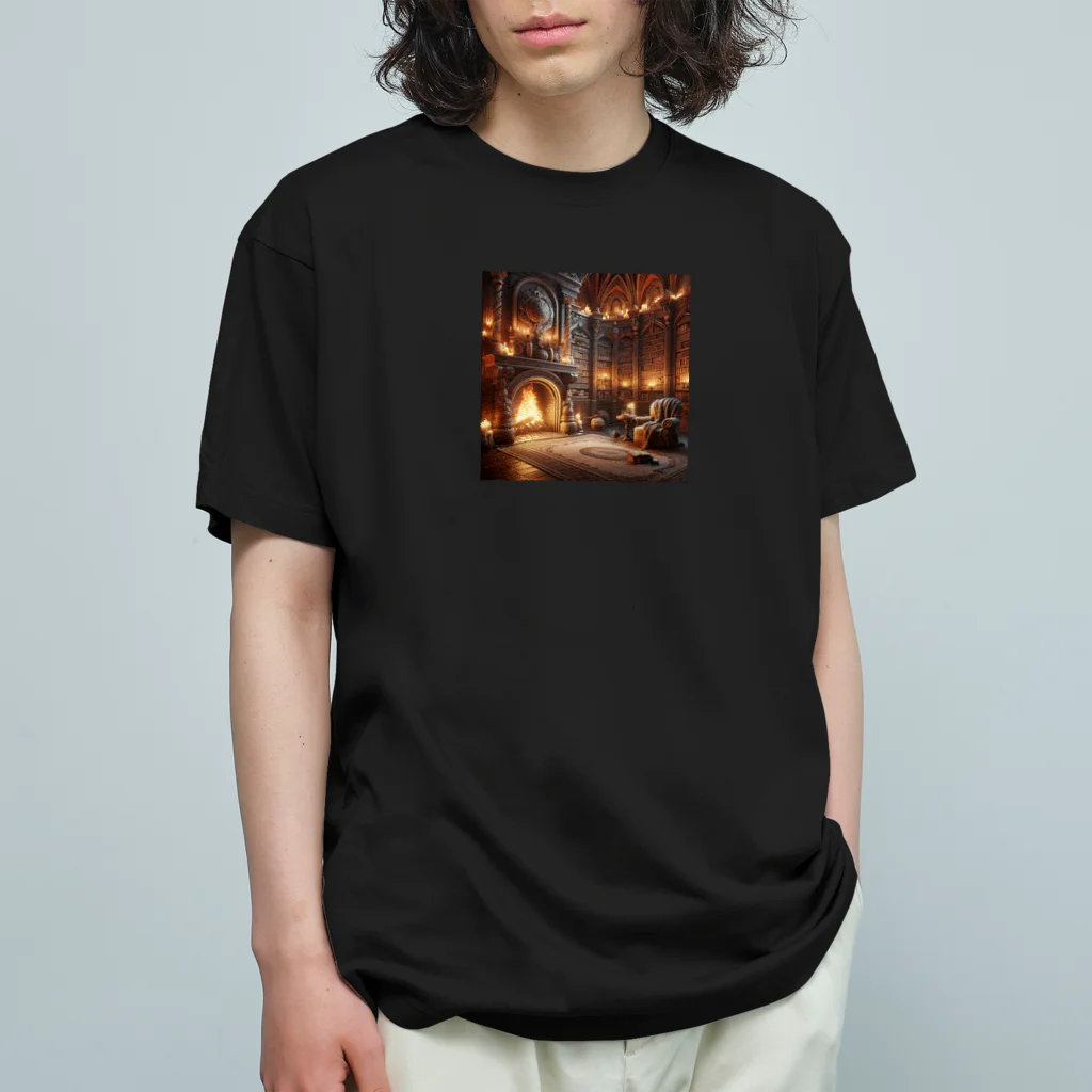 kaitaku1215の幻想部屋　暖炉 オーガニックコットンTシャツ