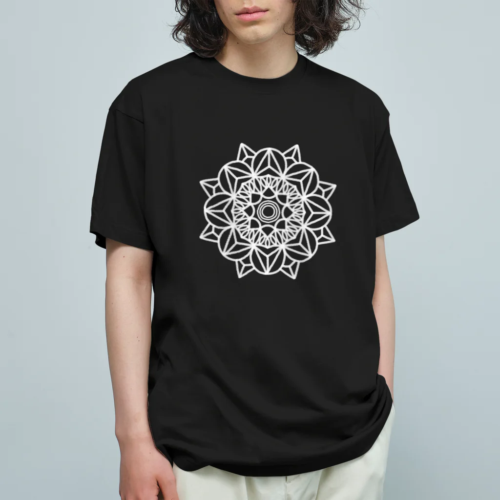 ARIGATOU-81のMANDALA •4• (W) オーガニックコットンTシャツ