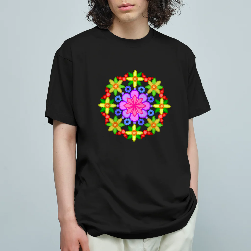 ARIGATOU-81のMANDALA •6• (C) Organic Cotton T-Shirt
