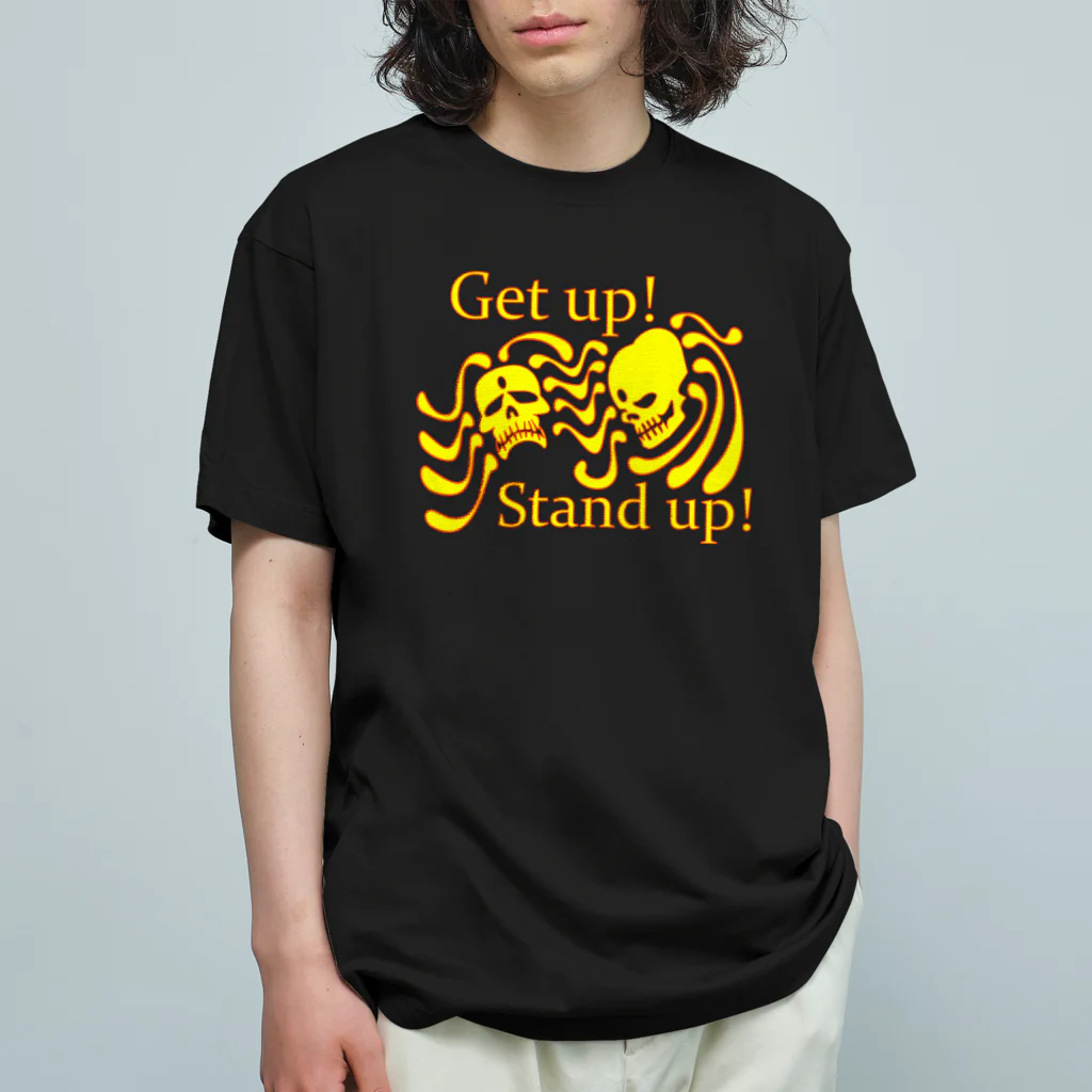 『NG （Niche・Gate）』ニッチゲート-- IN SUZURIのGet up! Stand up!（黄色） オーガニックコットンTシャツ