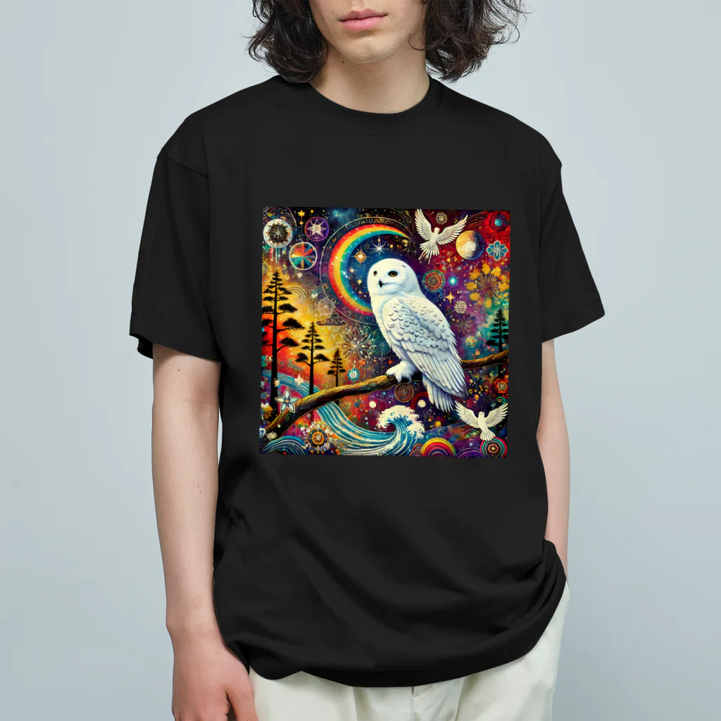 chinita_kakarのフクロウシリーズ４ オーガニックコットンTシャツ