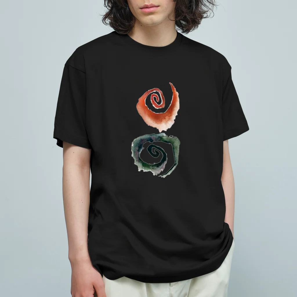 WAMI ARTの天地(ヲシテ文字の『アワ』) オーガニックコットンTシャツ