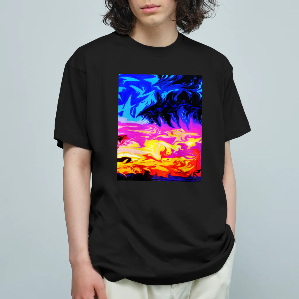 杠葉自由帳のSunset オーガニックコットンTシャツ